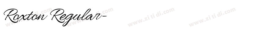 Roxton Regular字体转换 Roxton Regular字体转换